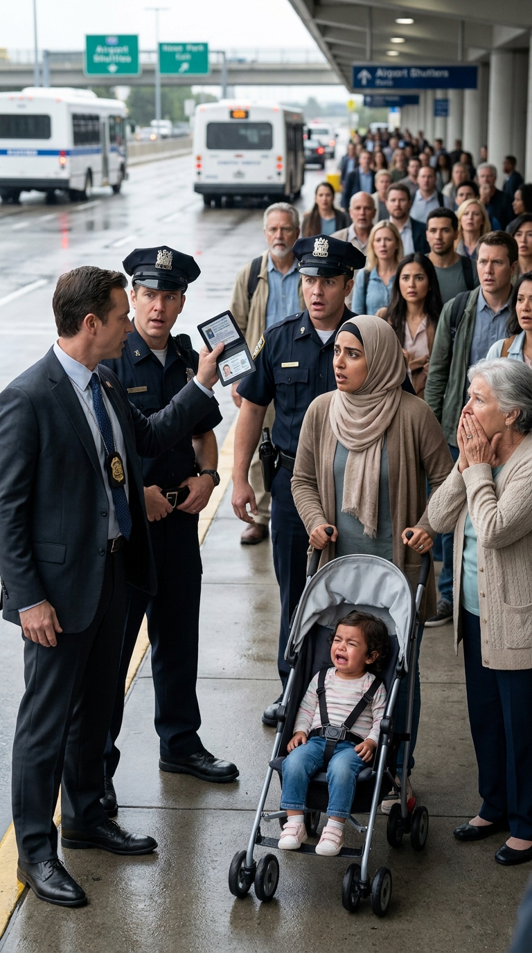 [FULL STORY] Cops cuffed a Black mother at the airport pickup lane with her son still in the back seat.