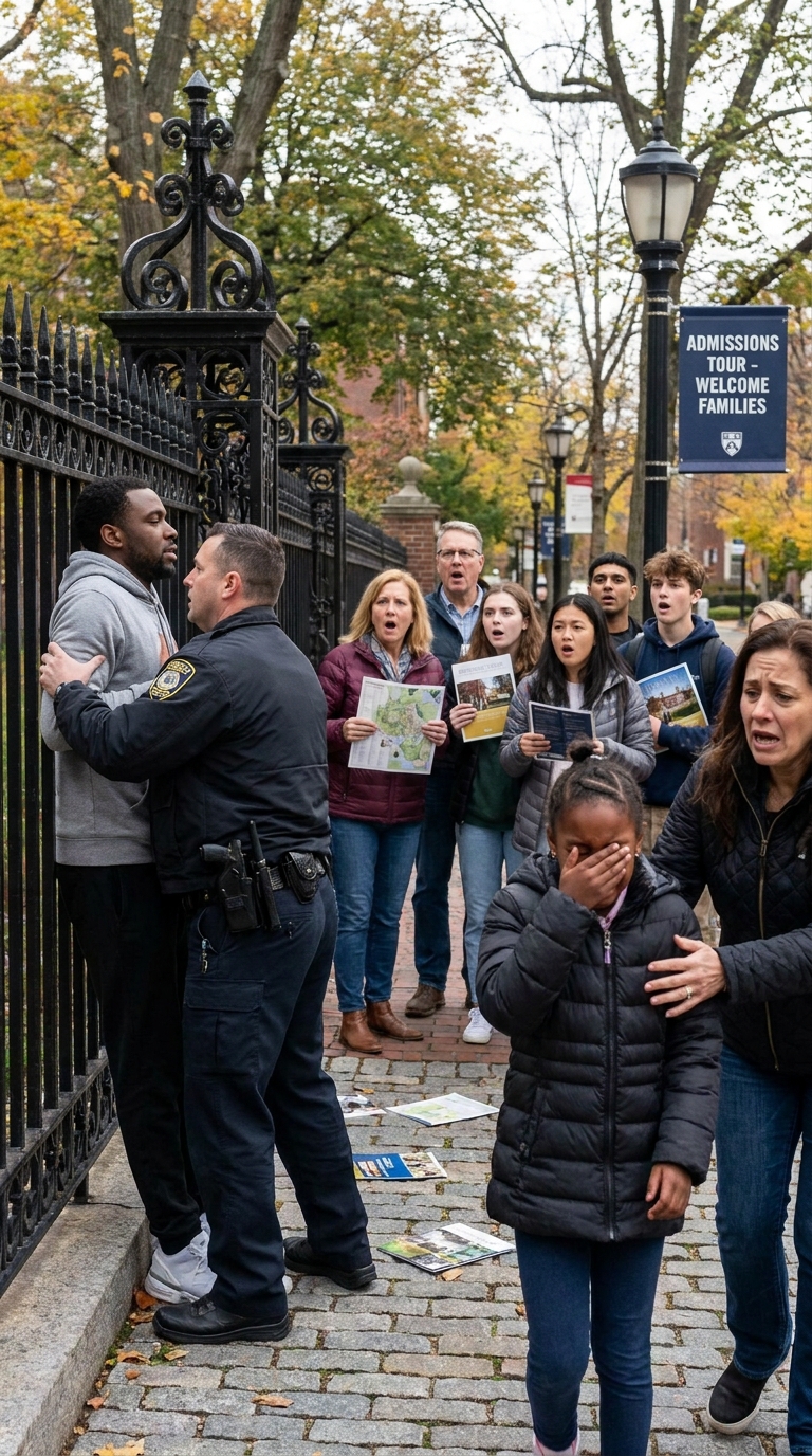 [FULL STORY] Cops slammed a Black father into a campus fence during his daughter's college tour.