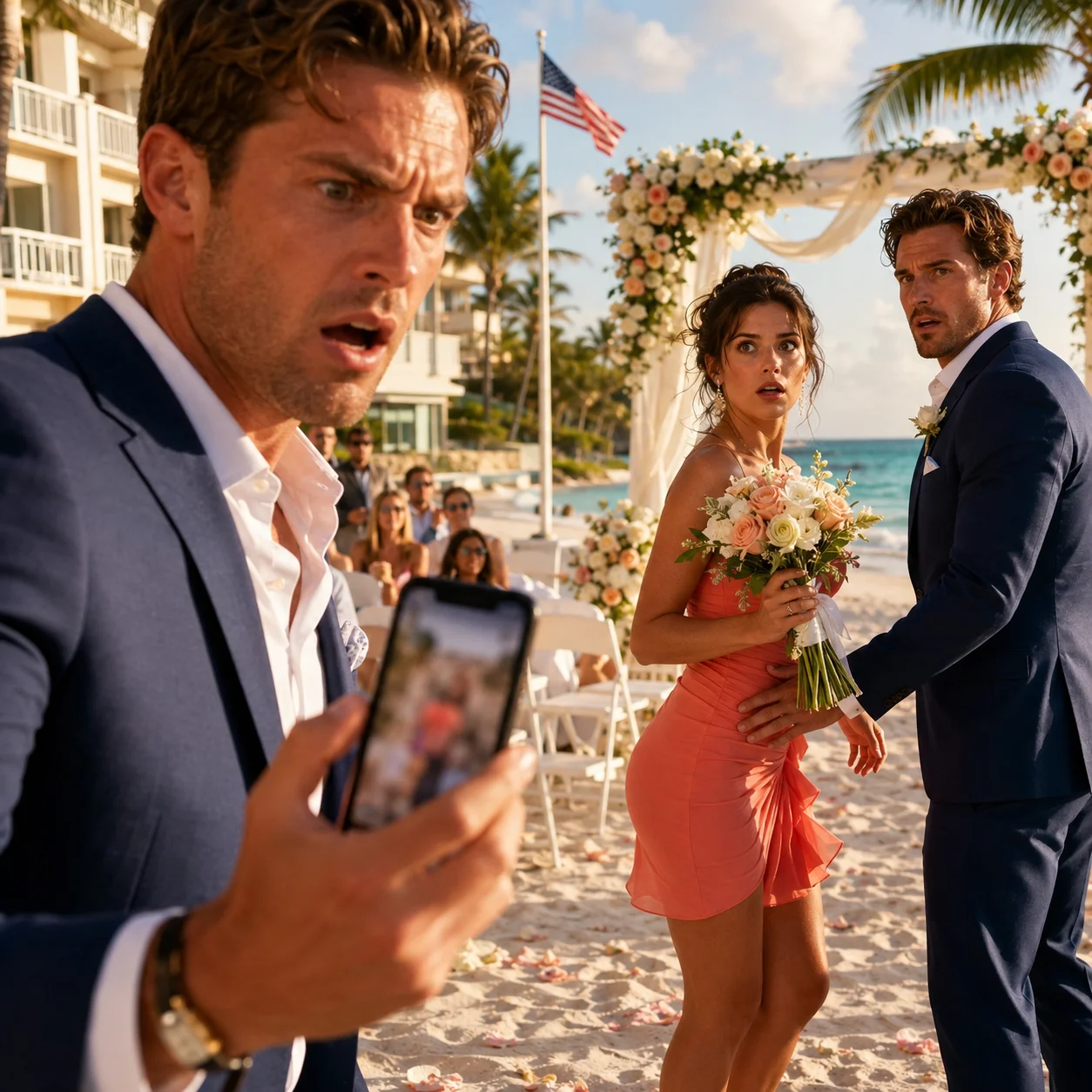 My Wife Said She Was Flying to Seattle for a Work Seminar — Then a Wedding Photographer Caught Her Catching the Bouquet in Miami
