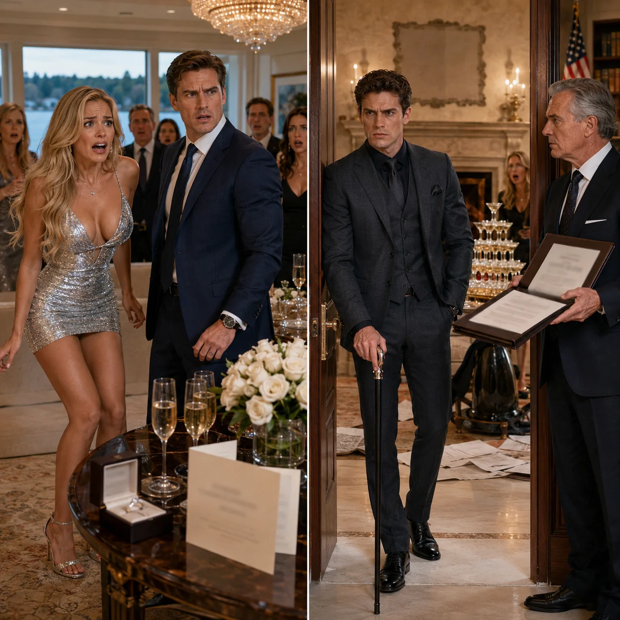 My Wife Got Engaged to a Millionaire CEO in My House After Telling Everyone I Abandoned Her — Then His Father Exposed Her Forged Inheritance Lie