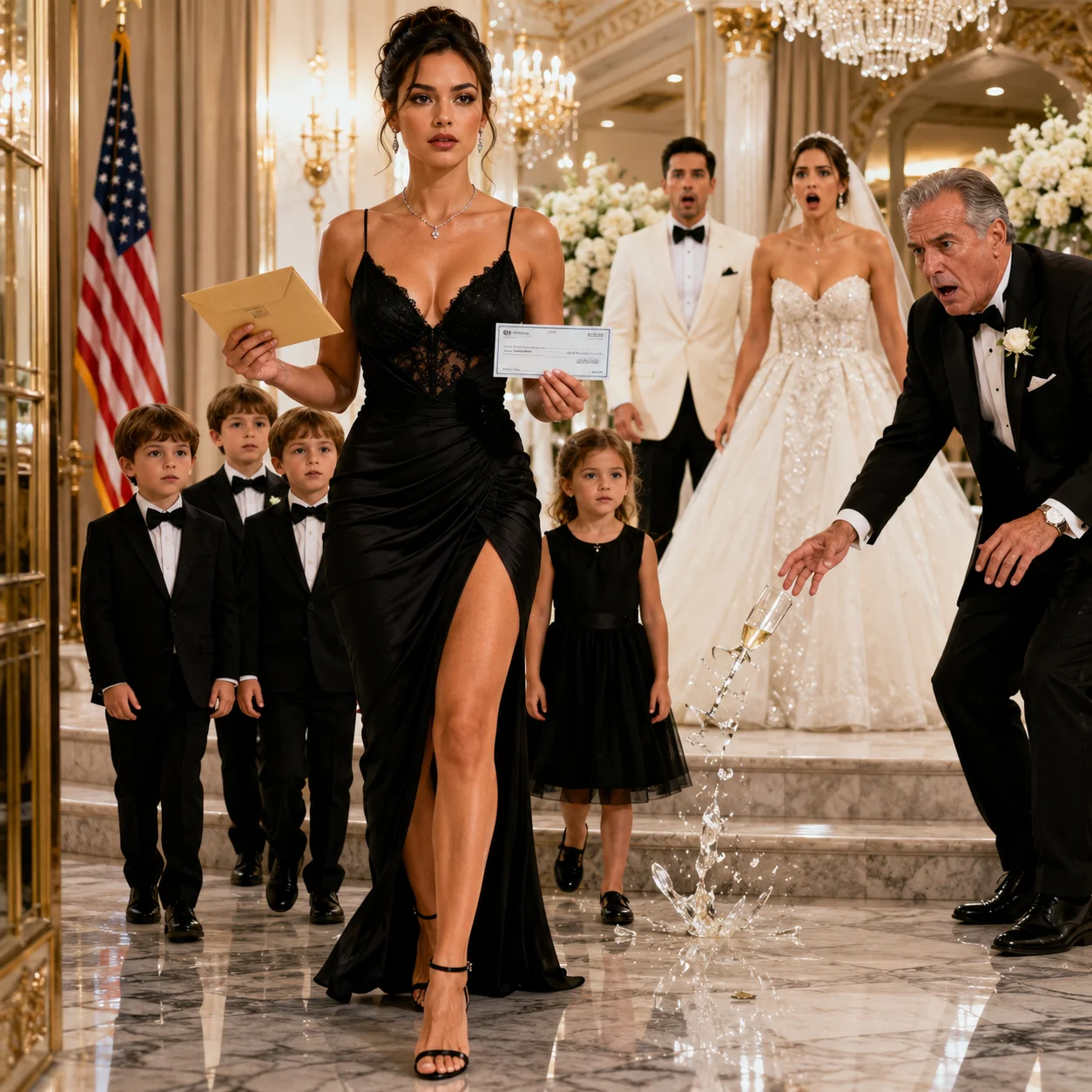 My Father-in-Law Paid Me $120 Million to Disappear Pregnant — Five Years Later, I Walked Into His Son’s Wedding With Four Boys Who Looked Exactly Like Him