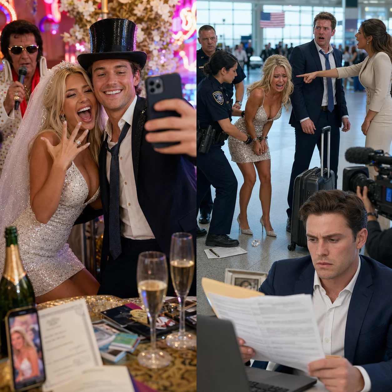 My Wife Sent a Drunken Vegas Selfie Saying She Married My Boss — So I Froze Our Accounts, Called My Lawyer, and Let Karma Meet Her at the Airport